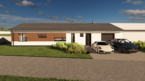 Novostavba Břežany